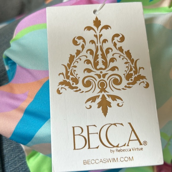 NWT‎ BECCA Miranda Over The Shoulder Bikini Top NWT - Picture 6 of 6